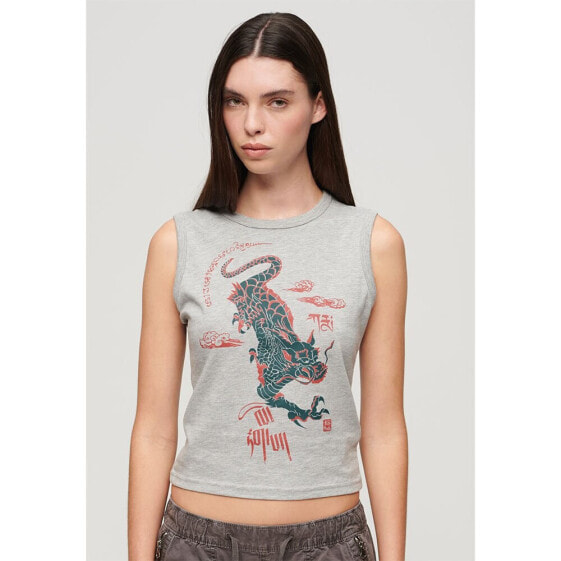 SUPERDRY Kailash Dragon Slim sleeveless T-shirt