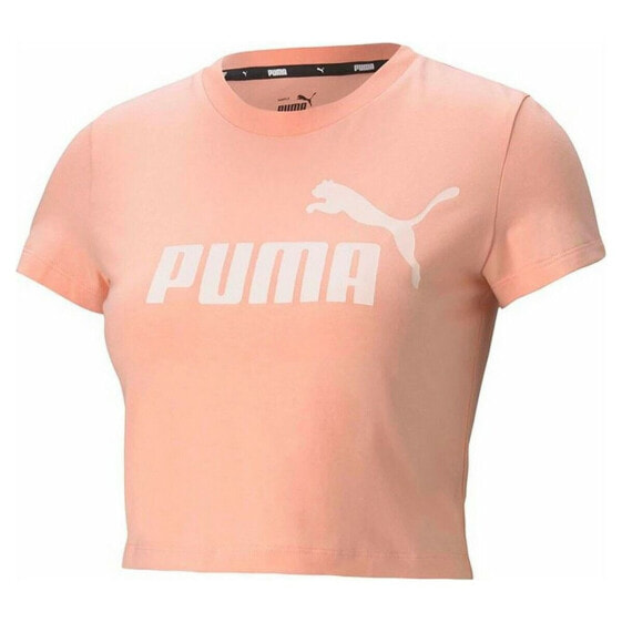 Футболка с коротким рукавом женская Puma Essentials Slim Logo Розовый Лососевый