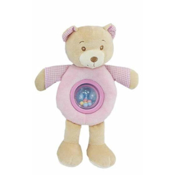 Игрушка для малышей Плюшевая погремушка BB Fun Lulu Розовый Медведь 25см