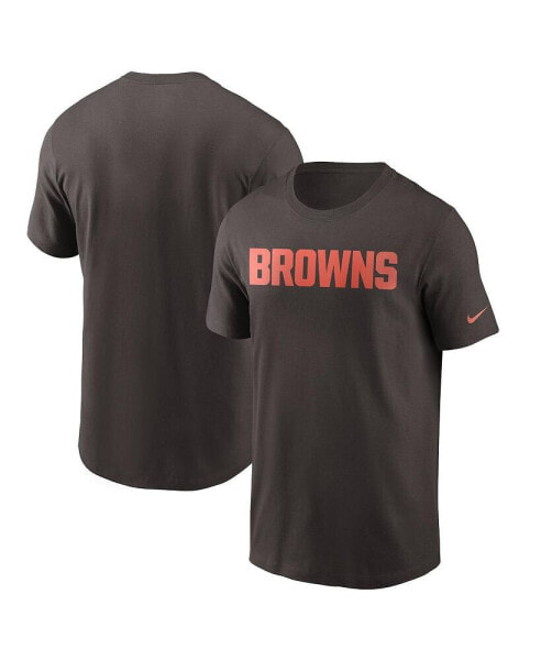 Men's Brown Cleveland Browns Team Wordmark T-shirt