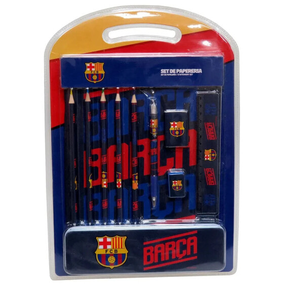 FC BARCELONA Stationery Set With Metal Pencil Case