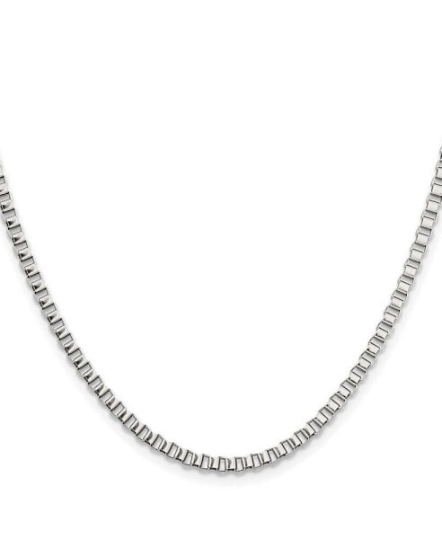 Stainless Steel Polished 3.2mm Box Chain Necklace