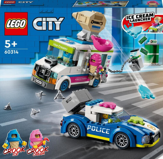 Конструктор LEGO City 60277: Ледяной кремовый автомобиль полиции (Детям)