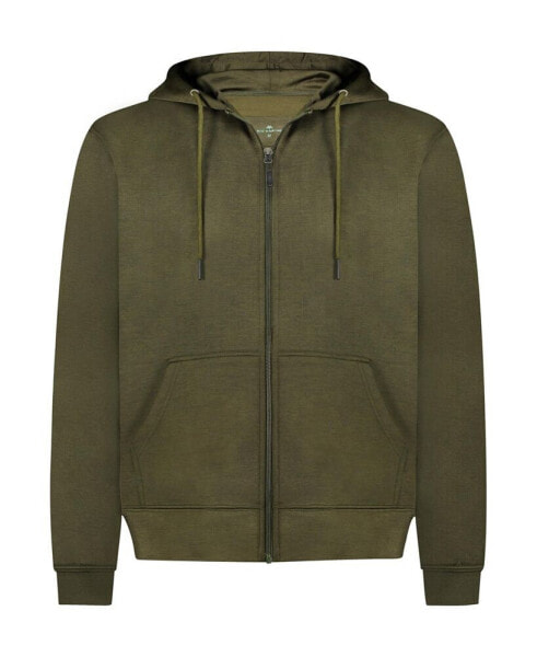 Big & Tall Premium Zip-Up Hoodie for Men with Smooth Silky Matte Finish & Cozy Fleece Inner Lining Sweater with Hood