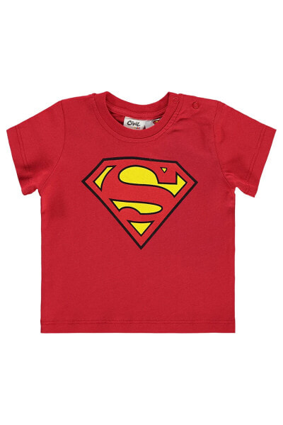 Süperman Erkek Bebek Tişört 6-18 Ay Kırmızı