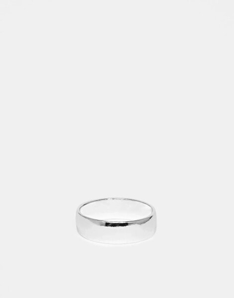 ASOS DESIGN band ring in silver tone