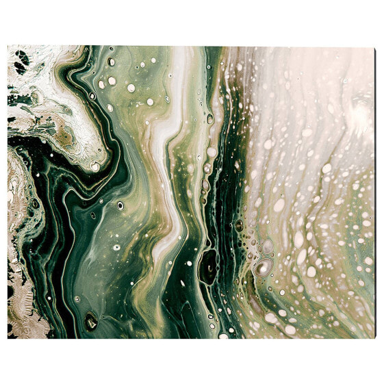 Metallbild Green Fluid Marble