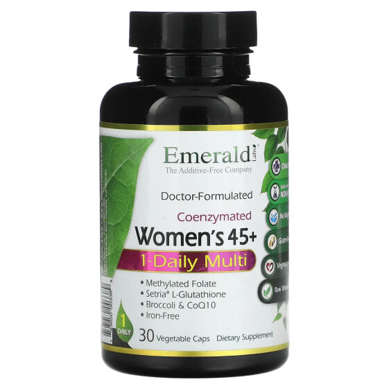 Emerald Laboratories, мультивитаминный комплекс для женщин от 45 лет, для приема 1 раз в день, коферментная формула, 30 вегетарианских капсул