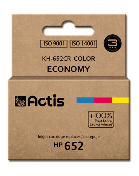 Actis KH-652CR ink (replacement for HP 652 F6V24AE; Standard; 15 ml; color) - Standard Yield - Dye-based ink - 18 ml - 1 pc(s) - Single pack