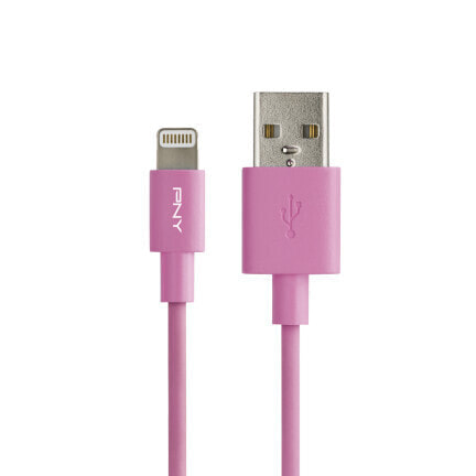 PNY C-UA-LN-P01-04 - 1.2 m - Lightning - USB A - Pink - Straight - Straight