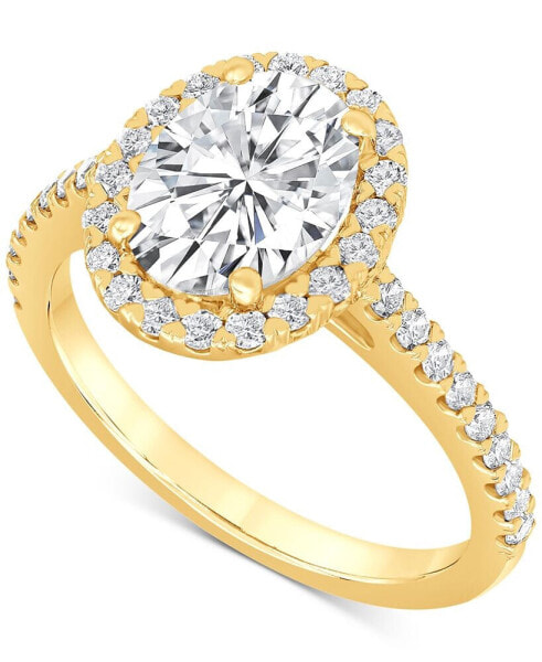 Certified Lab Grown Diamond Halo Engagement Ring (2-1/2 ct. t.w.) in 14k Gold