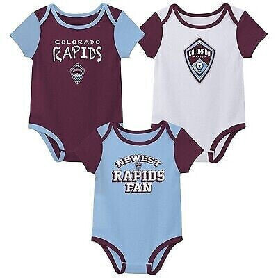 MLS Colorado Rapids Infant Girls' 3pk Bodysuit - 6-9M