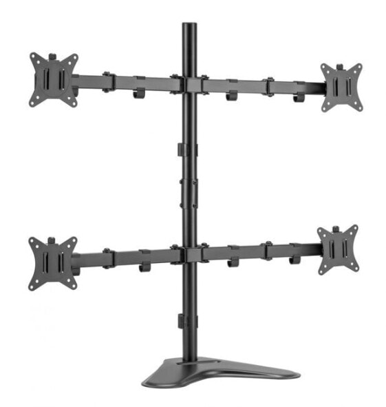 Equip 17"-32" Articulating Quad Monitor Tabletop Stand - Freestanding - 36 kg - 43.2 cm (17") - 81.3 cm (32") - 100 x 100 mm - Black