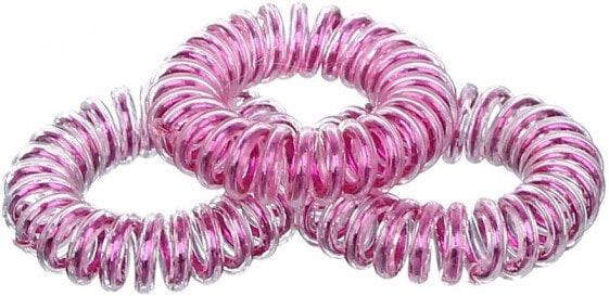 Spiral-Haargummi Anti Ziep Fuchsie 3 St. Durchmesser 5 cm