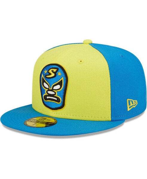 Головной убор New Era мужской Желтый, Синий Sacramento Dorados Copa De La Diversion 59FIFTY Fitted Hat