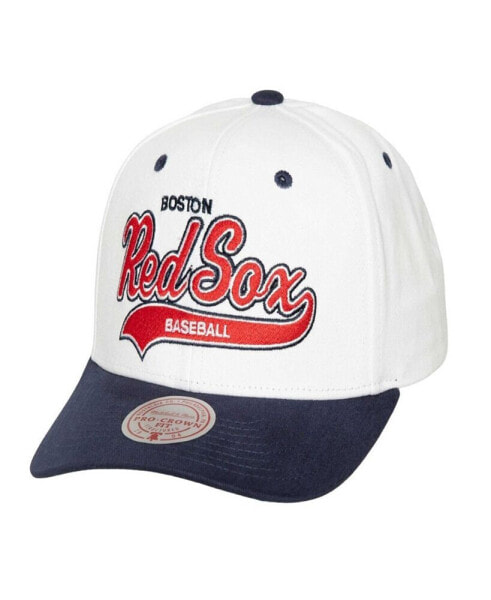 Бейсболка с козырьком Mitchell&Ness Boston Red Sox Cooperstown Collection Tail Sweep Pro белая