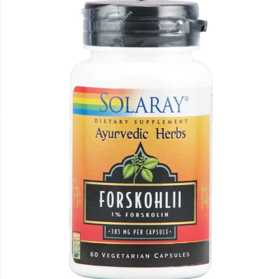Solaray Forskohlii Форсколин - аюрведическая трава 385 мг  60 вегетарианских капсул