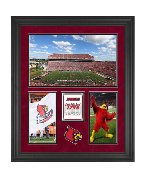 Louisville Cardinals Papa John's Cardinal Stadium Framed 20" x 24" 3-Opening Collage