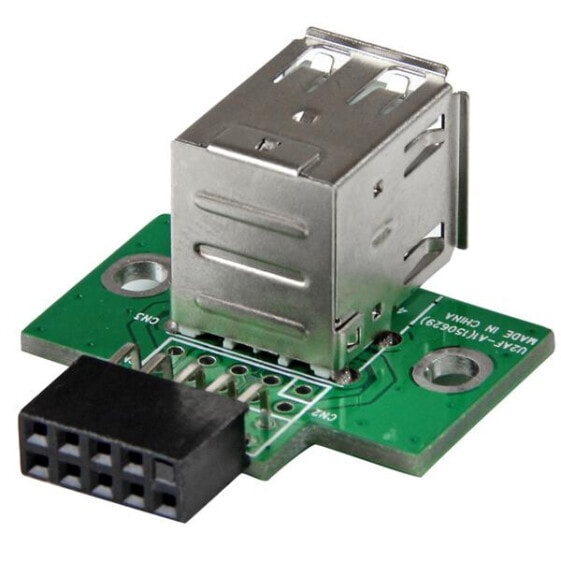 StarTech.com 2 Port USB Motherboard Header Adapter - IDC - USB 2.0 - Black - Green - Stainless steel - 20 mm - 125 mm - 230 mm