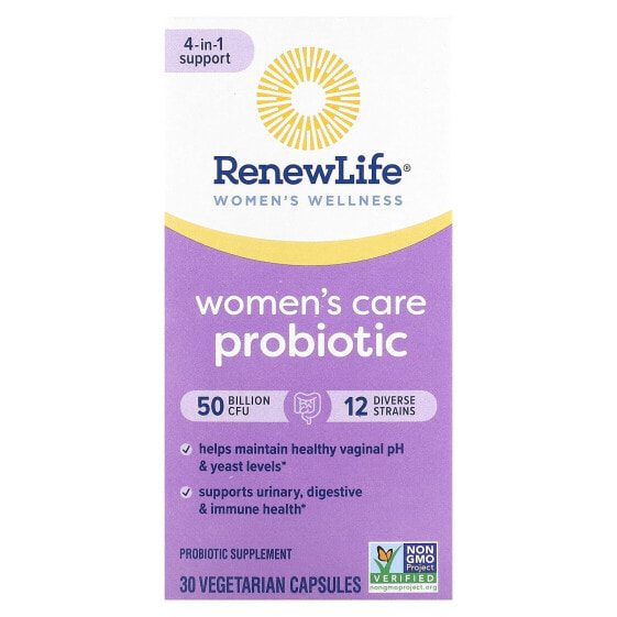 Пробиотик для женского здоровья Renew Life Women's Care, 50 миллиардов КОЕ, 30 вегетарианских капсул