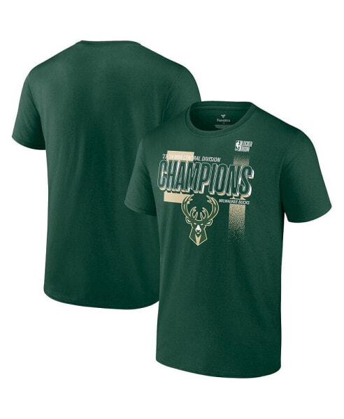 Men's Hunter Green Milwaukee Bucks 2024 Central Division Champions Locker Room T-Shirt