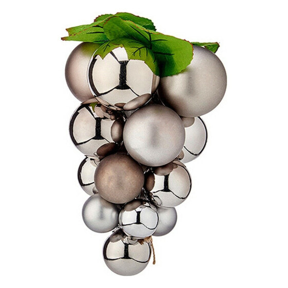 Ёлочный шарик виноград Серебристый Пластик 18 x 18 x 28 cm