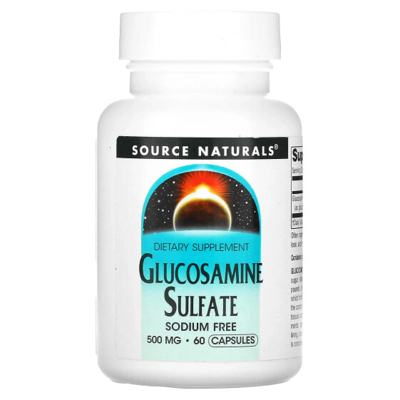 Капсулы глюкозамина без натрия Source Naturals, 500 мг, 60 шт.