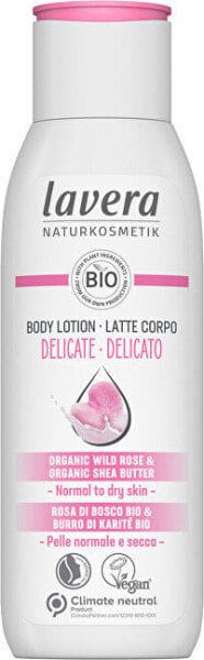 Lavera Bio Delicate Body Lotion Легкий лосьон для тела с органической дикой розой и маслом ши 200 мл