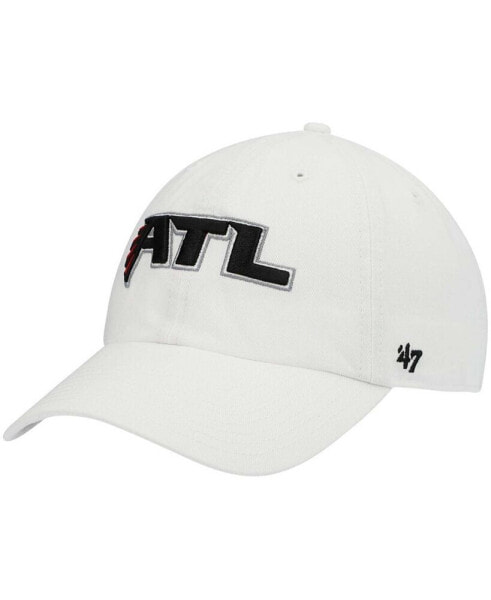 Men's White Atlanta Falcons Clean Up Adjustable Hat