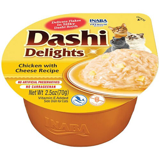 INABA Dashi Delights Chicken with cheese in broth 70g cat treat