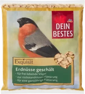 Vogelfutter, Erdnüsse geschält, Exquisit, 750 g