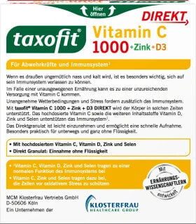 Vitamin C + Zink + D3 Direktgranulat 20 St, 60 g