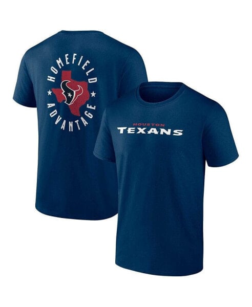 Men's Navy Houston Texans Big and Tall Two-Sided T-shirt