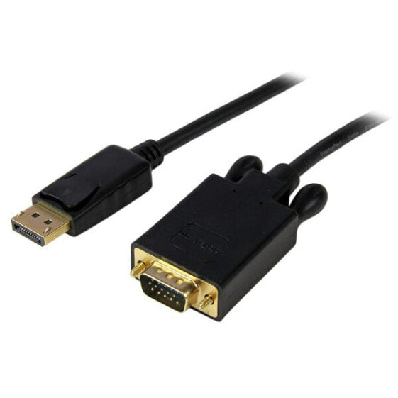 StarTech.com 3ft (1m) DisplayPort to VGA Cable - Active DisplayPort to VGA Adapter Cable - 1080p Video - DP to VGA Monitor Cable - DP 1.2 to VGA Converter - Latching DP Connector - 0.91 m - DisplayPort - VGA (D-Sub) - Male - Male - Straight