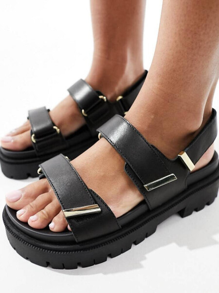 ALDO Sanddy chunky sandals in black leather