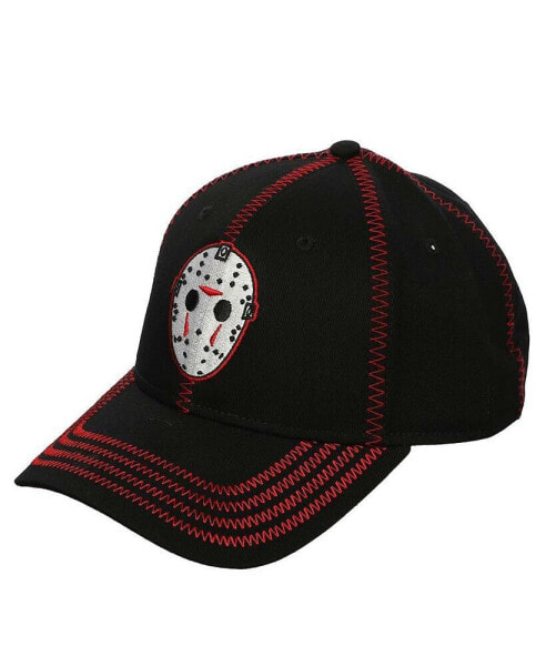 Men's Jason Mask Snapback Hat & Lanyard Combo Set