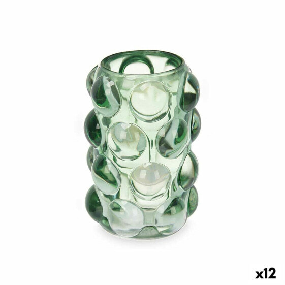 Подсвечник стеклянный Gift Decor Микросферы Зеленый 8,4 x 12,5 x 8,4 см (12 штук)