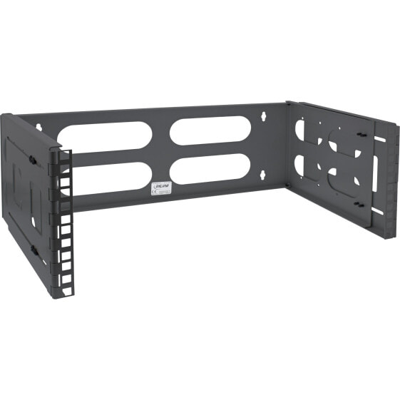 InLine 19" foldable rack - 4U - 24-40cm depth - black