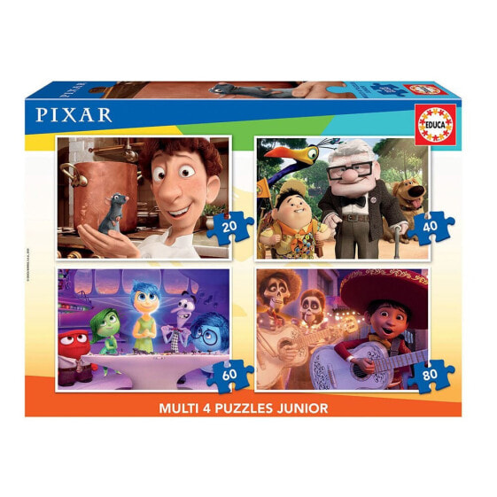 Пазл для детей EDUCA BORRAS Multi 4 Junior Pixar 20-40-60-80 элементов