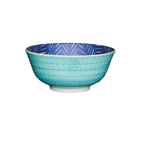 KITCHENCRAFT Chevron And Spotty Ceramic Bowl