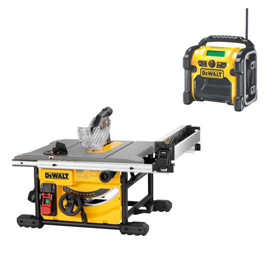 DeWalt Tischkreissäge DWE7485 210 mm 1850 Watt & DeWALT Kompakt-Radio XR Li-Ion mit DAB+ DCR020