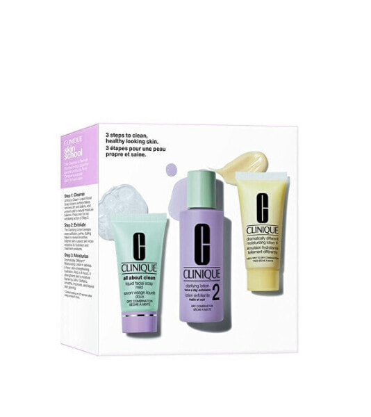 3 Steps to Clean cleansing care gift set for dry to combination skin