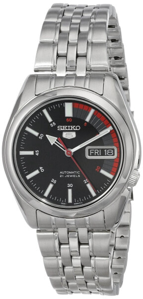 SEIKO Automatic Men 5-7S Collection - Striking Black Dial with Day/Date Calen...