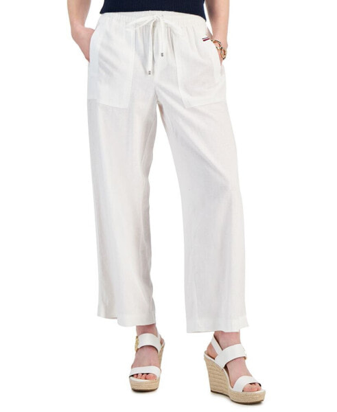 Women's Elastic-Waist Ankle Pants