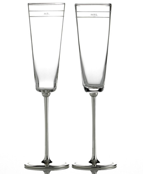 new york Set of 2 Darling Point Toasting Flutes