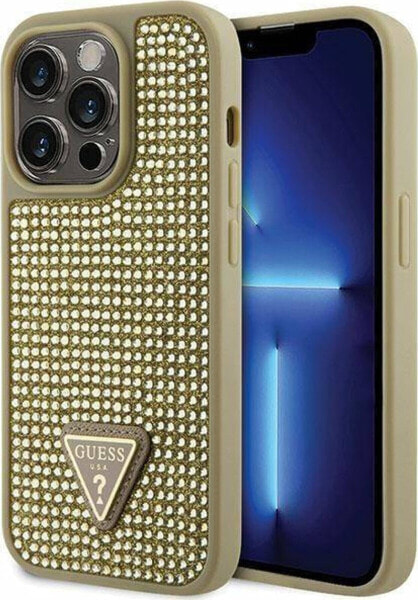 Guess Etui Guess GUHCP14LHDGTPD Apple iPhone 14 Pro złoty/gold hardcase Rhinestone Triangle