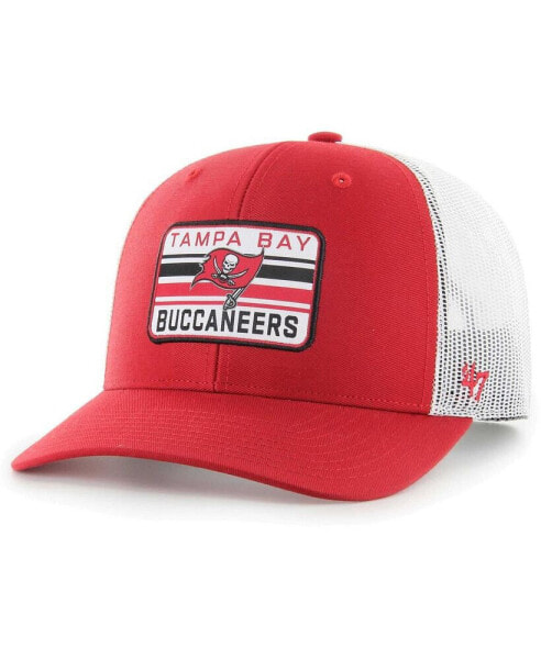 Men's Red, White Tampa Bay Buccaneers Drifter Adjustable Trucker Hat