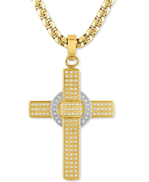 Подвеска Macy's Diamond Cross Stainless Gold Tide