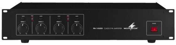 MONACOR PA-1450D - 4.0 Kanäle - 50 W - D - 0,5% - 63 dB - 50 W