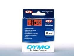 Dymo D1 Schriftband 12 mm x 7 m schwarz auf rot 45017 - Labels